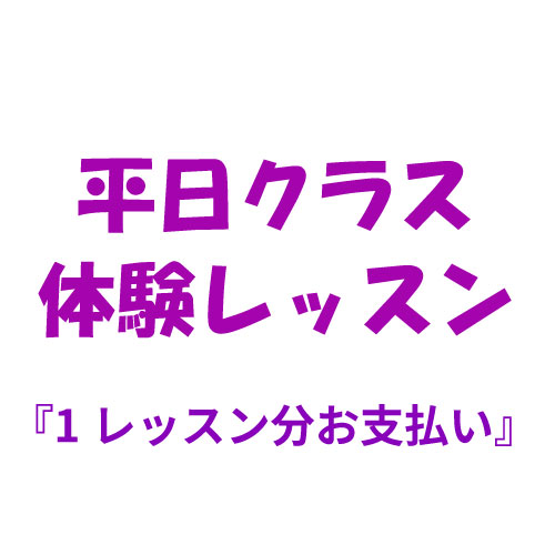 平日クラス体験レッスンお支払い