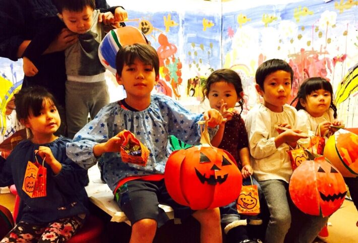 大阪の子供絵画 ウェブ＆デザイン教室モネットスクール「ハロウィンかぼちゃランタン」を制作！
