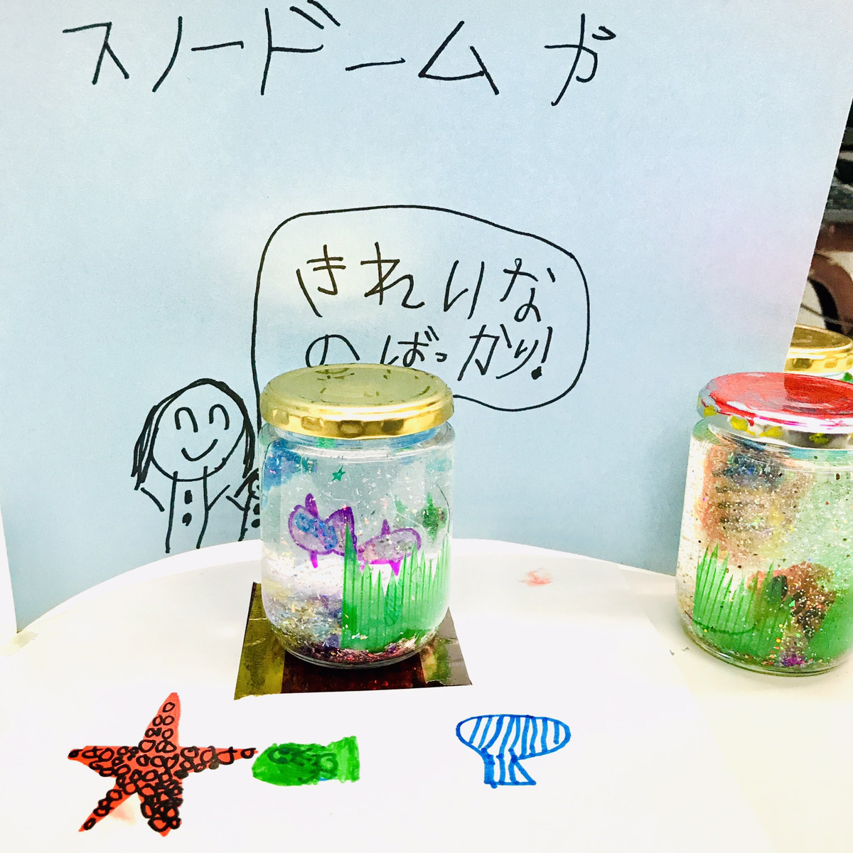 金魚のスノードームをつくりました 子供でも簡単な作り方 大阪のアートスクールモネスク