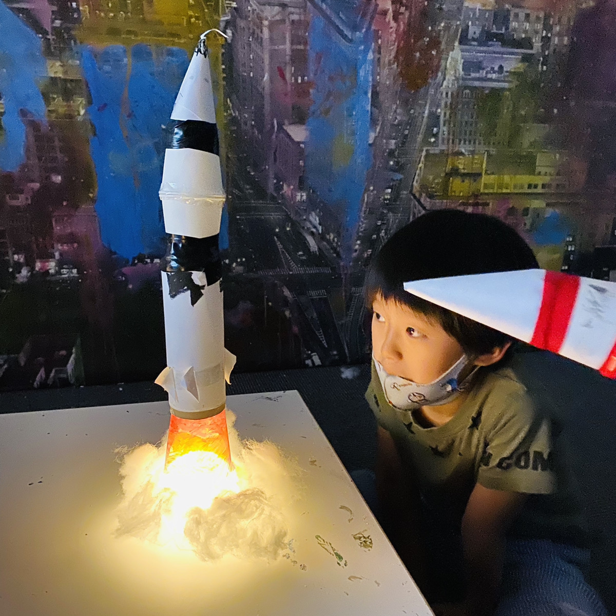 火煙が光る！【スペースシャトルライト】を作りました！（手作りの