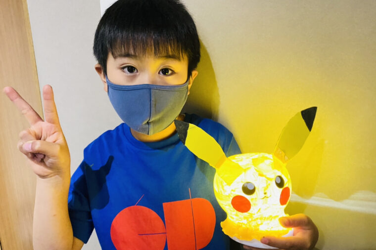 ピカチュウの手作りランタン Ledライトで光るポケモンの科学工作 大阪のアートスクールモネスク