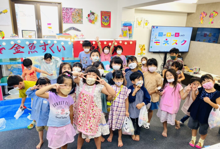 モネスクの夏祭り！こどもの手作りお祭り屋台（本格ごっこ遊び）