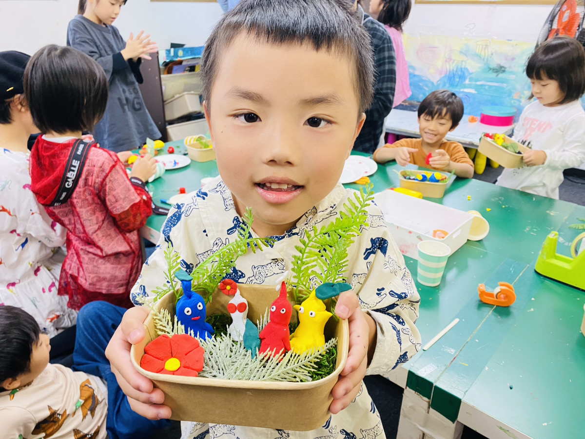 ピクミンの世界のジオラマ工作を親子で体験いただきました！ | 大阪の