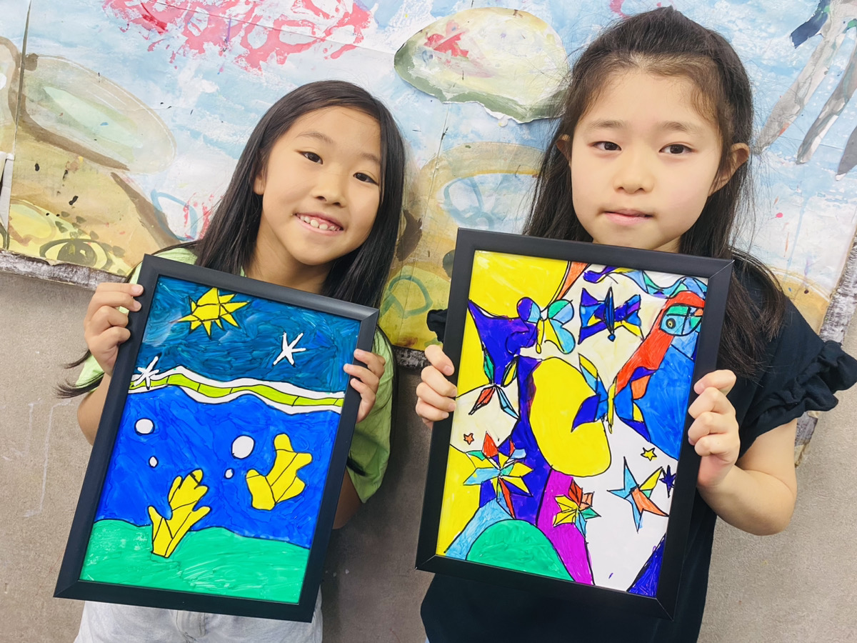 マティスのステンドグラスアートを体験いただきました！光と色彩の