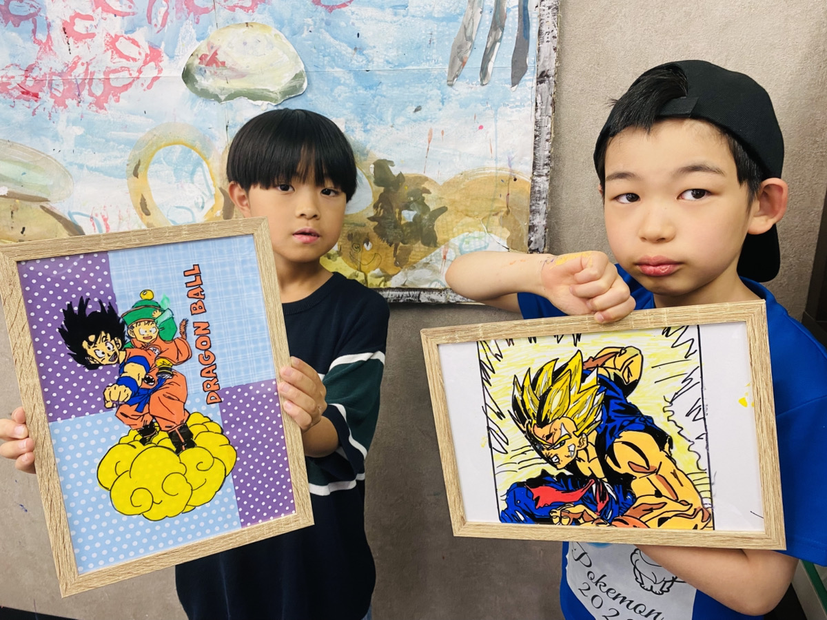 ドラゴンボールの好きなキャラクターをポップアート風作品に描いて
